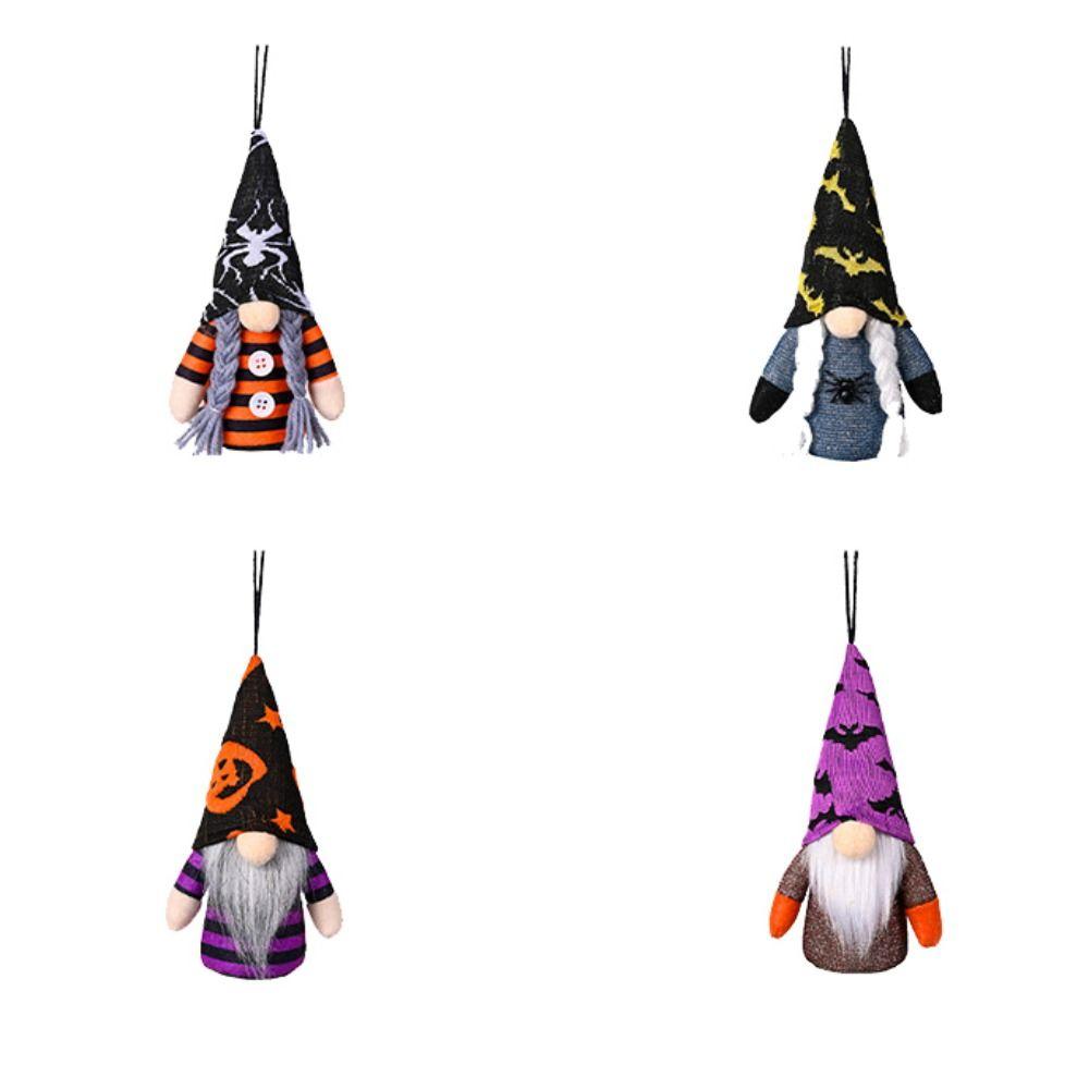 2pcs With Light Dwarf Small Pendant Hanging Faceless Doll Halloween Decoration Pendant Gifts