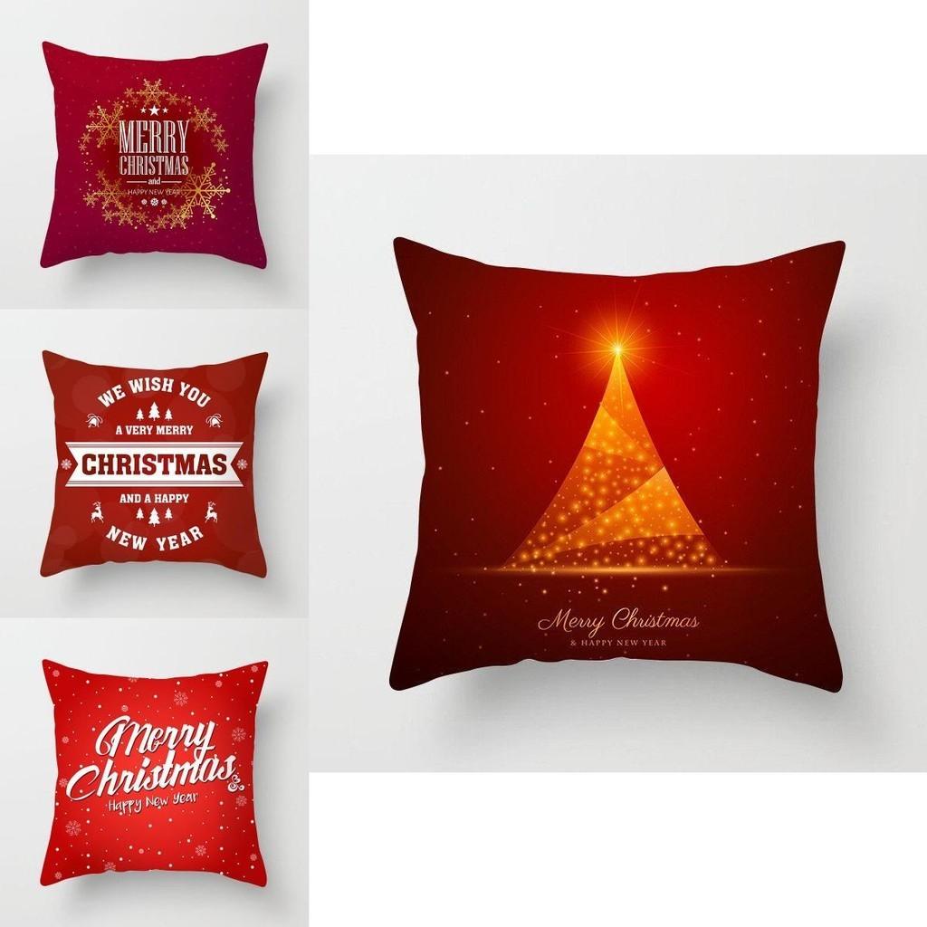 Cozy Christmas Cushion Cover In Soft Peach Skin Velvet For Festive Home Decor