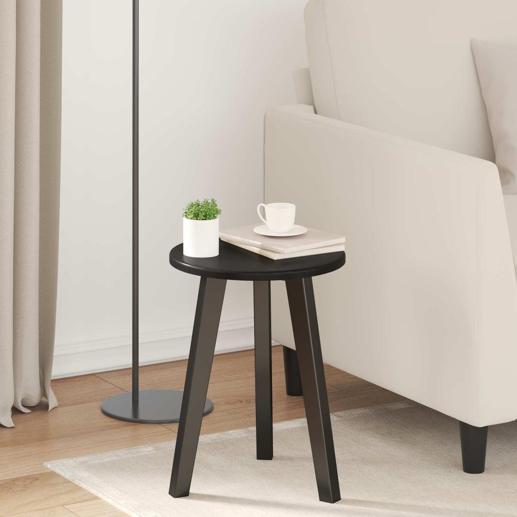 Tabletop Ø 30 X 1.5 Cm Round Engineered Wood Black