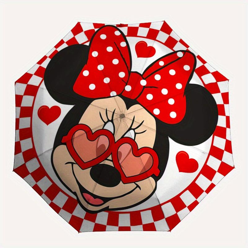 

1pc Minnie Mouse 8-Rib Automatic Folding Umbrella, Portable & Foldable, Casual Outdoor Use, Outdoor Umbrella y250726039