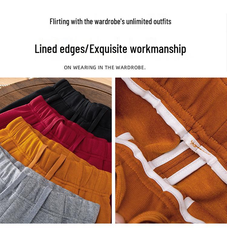 Women's Stylish Elastic Waist Wide-Leg Pants - Spring/Autumn 2026 Lace-Up Casual Drape