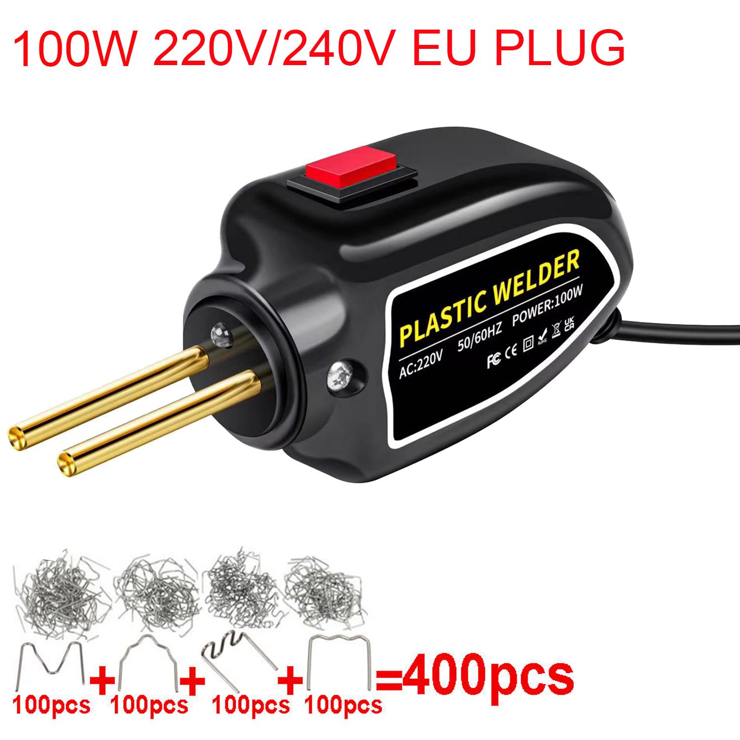 

Портативный 100 Вт пластиковый сварочный аппарат, горячий гвоздезабивной аппарат, набор для ремонта пластика, мини 110 В пластиковый сварочный набор, 4 гвоздя с 1200 шт. сварочных гвоздей