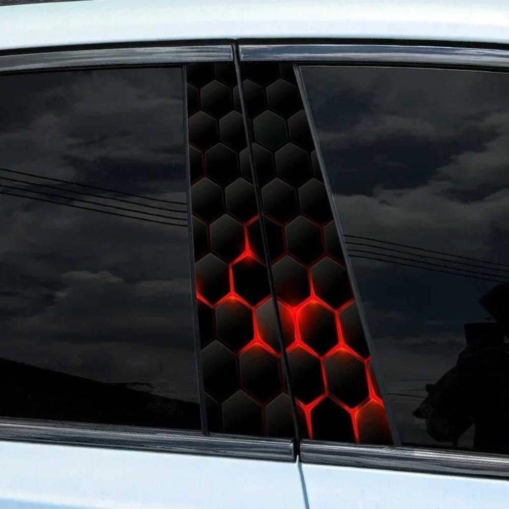 Nové včelí plástve Auto Samolepky Vodotěsné DIY Kryty B Sloupku Samolepicí Odolné proti Poškrábání Auto Styling Dekorace Samolepka