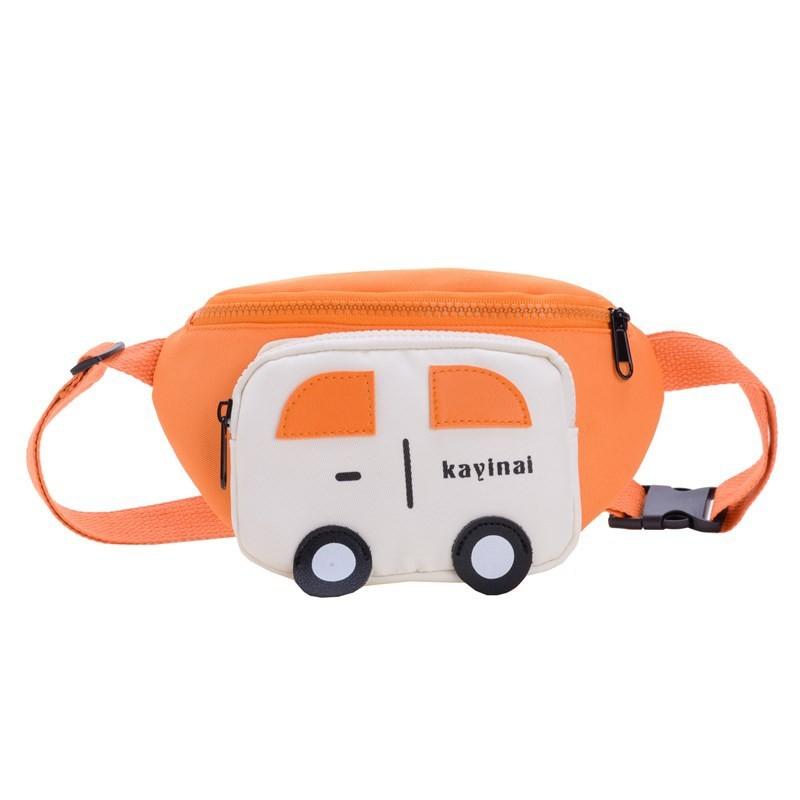 Adorable Cartoon Car Children's Chest Bag Lightweight Nylon Snack Pouch For Kids