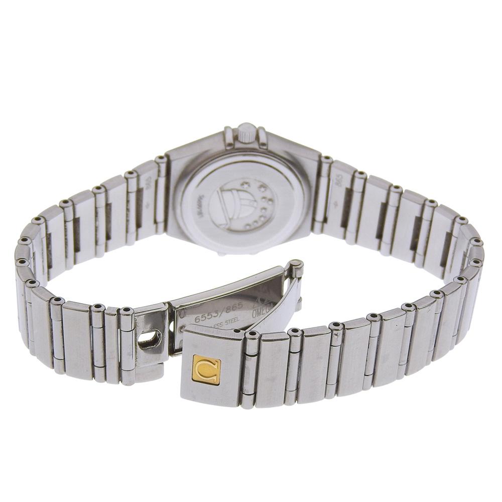 Omega Sternbild Mini Uhren 1562.30 Weißes Zifferblatt Edelstahl Quarz Analoganzeige Damen Gebraucht