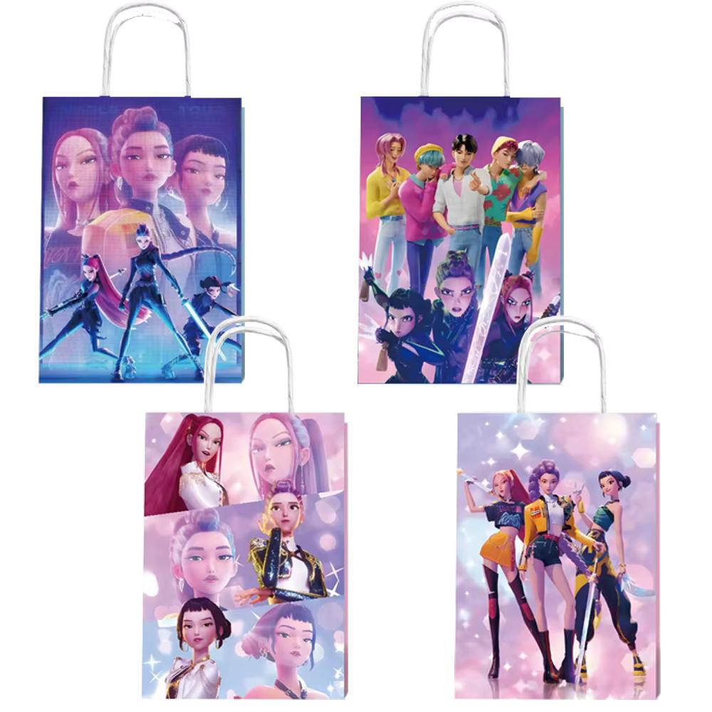 Cacciatori di Demoni Decorazioni per Festa di Compleanno Stoviglie Banner Decorazioni Topper per Torta Palloncino Ragazza Bambino Coreano Kpop Anime Set Forniture per Festa