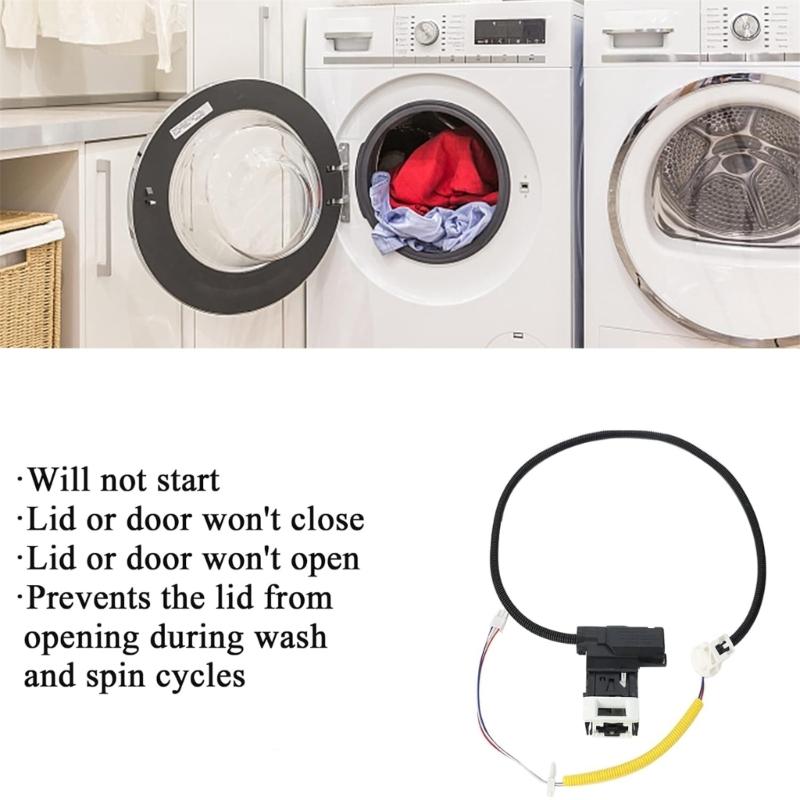Washer Latches Assembly Plastic Texture Efficient for Various Models Ensuring Secure Operation Washer Maintenance Part