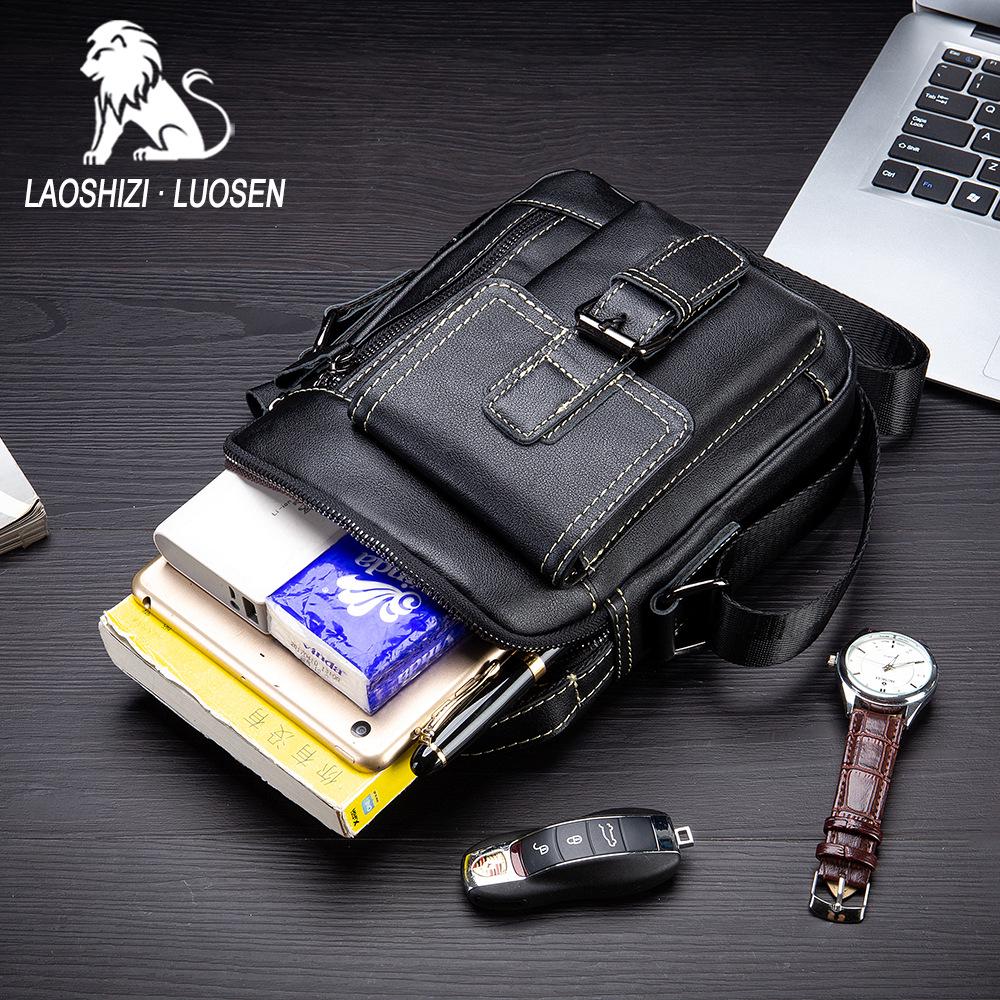 Сумки через плечо из натуральной кожи, повседневные мужские маленькие ...