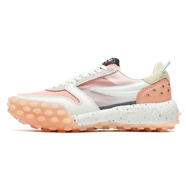 Fila Gara Mesh Fabric Two-Layer Cowhide Leather Sports Trend Shock Absorption Wear-Resistant Breathable Support Low-Top Casual Shoes F12W223105FSP