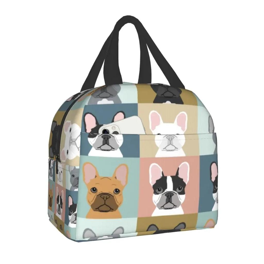 Luxury Pearl And Abalone Poodle Dog Insulated Lunch Bag for Women Resuable Pudel Caniche Cooler Thermal Bento Box Work School