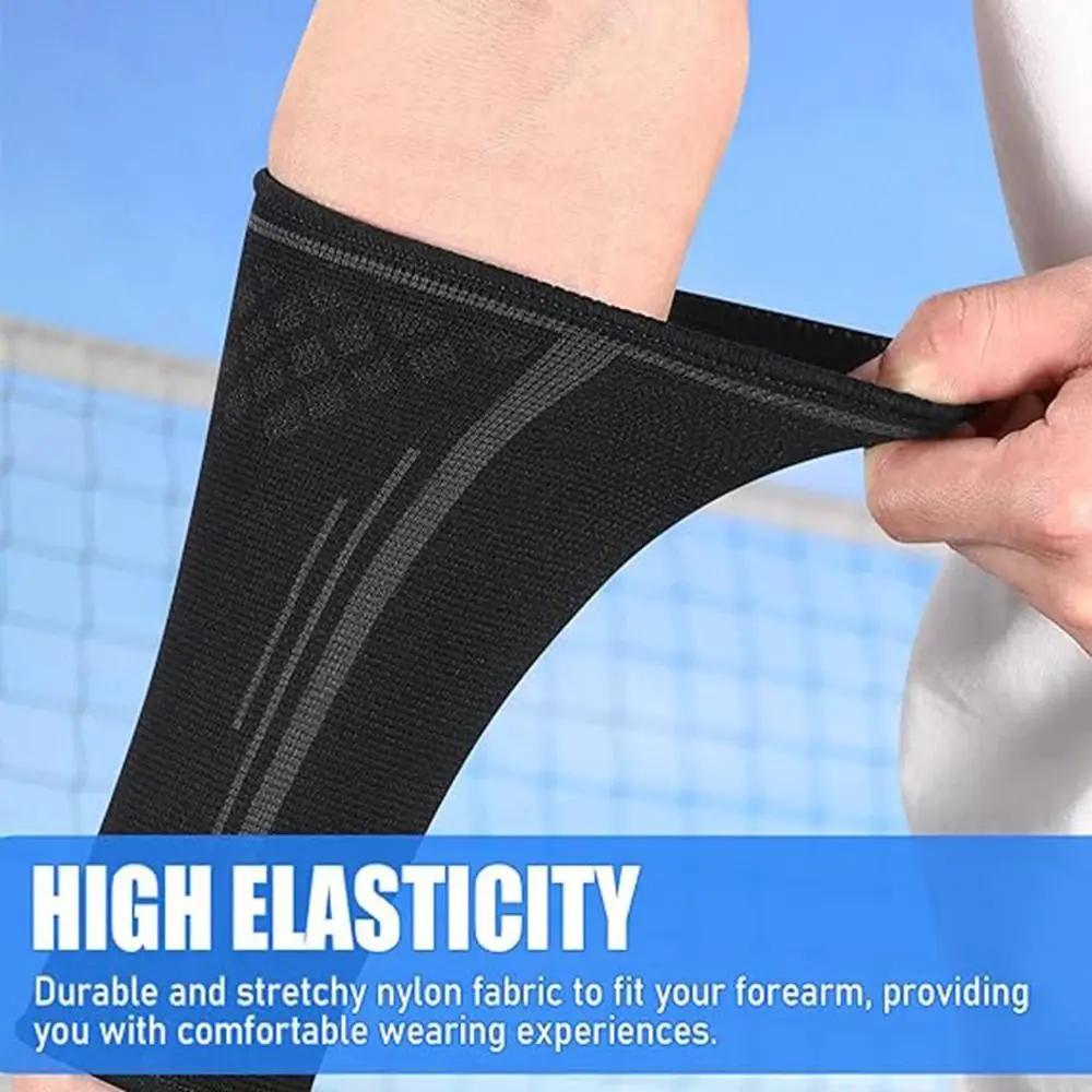 Black Volleyball Arm Sleeves Elastic Breathable Forearm Compression Sleeve Tennis Basketball Arm Warmers Passing Forearm Sleeve