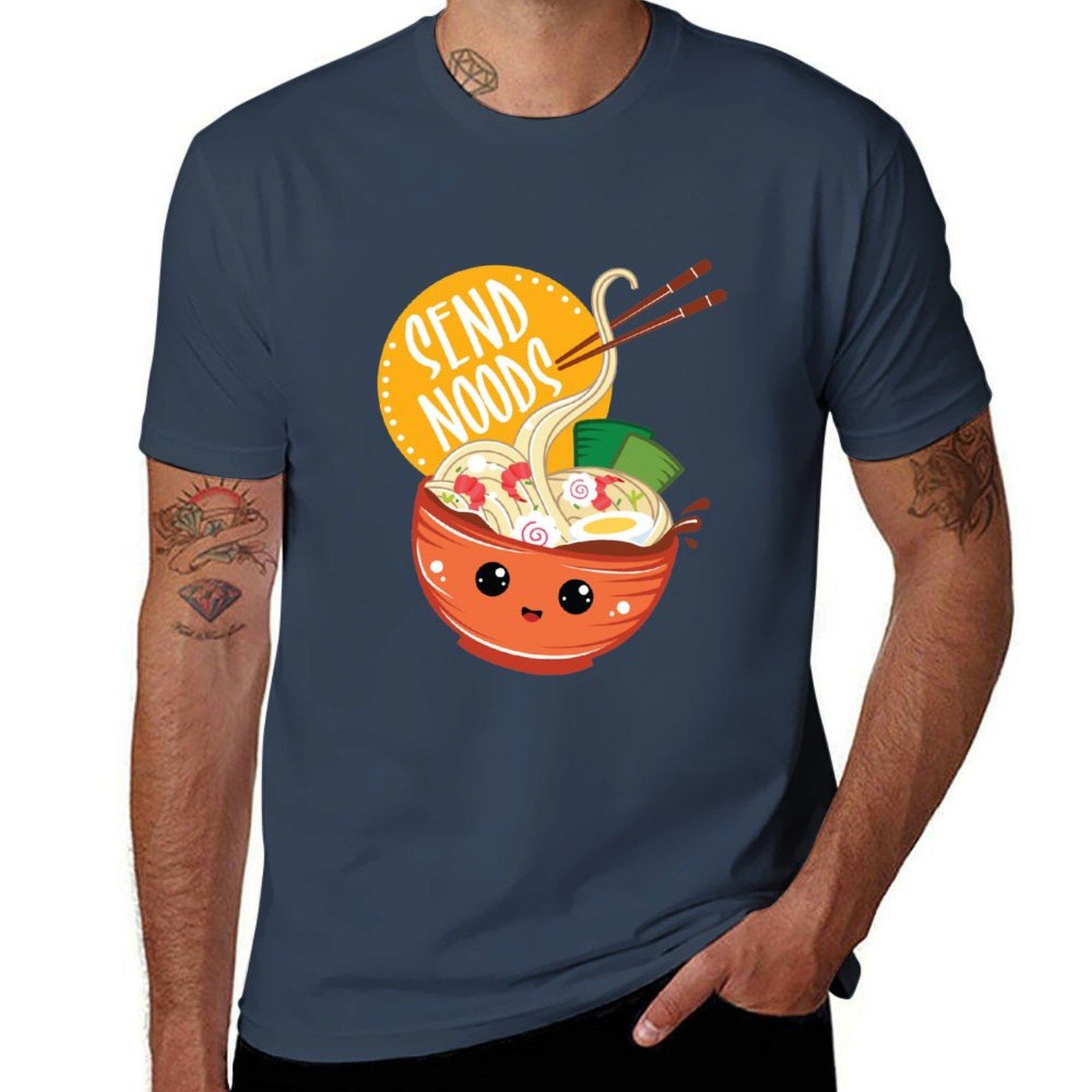 Send Noods Kawaii Raunisex Noodles Lover Tshirt Casual Everyday Short Sleeve Tshirt S