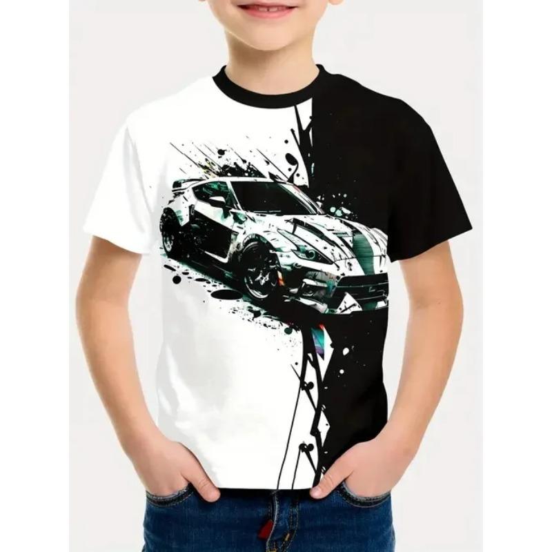 Children's Clothing Boys Tshirt Short Sleeve Girl T-Shirt 3D Cartoon Casual Round Neck Tees Kids Summer Clothes Tops