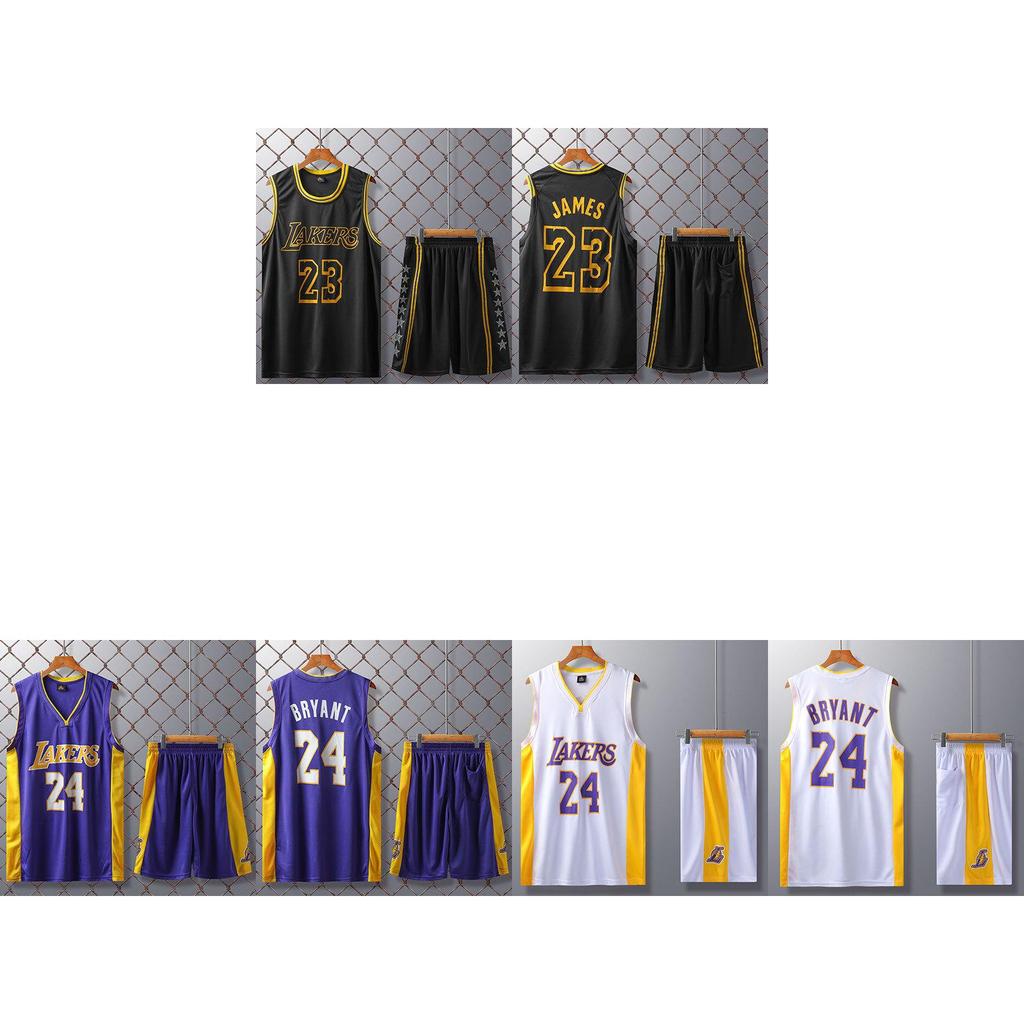Kobe Bryant Basketball Jersey Set With Polyester Fabric For Adult Training And Team Sports