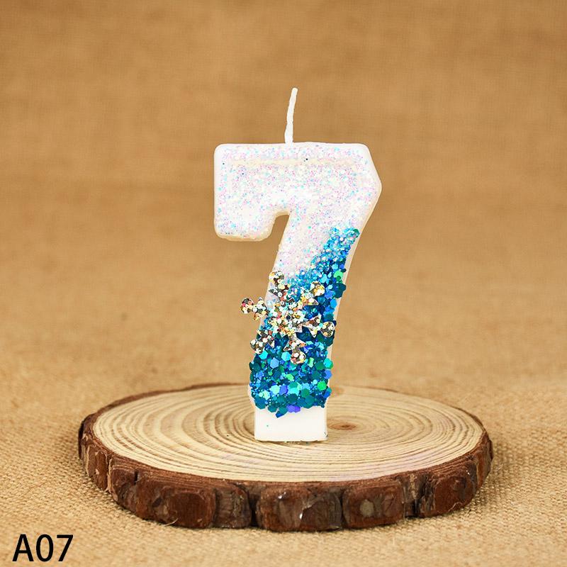 1 buc fulg de zăpadă temă număr 0-9 lumânare tort decor printesa ziua de naștere tort toppers nuntă petrecere tort decorare Crăciun consumabile