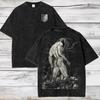 Atac pe Titan Anime Spălat cu Acid Tricou Titan Anime High-end Luxos Supradimensionat Calitate Înaltă Produs Fierbinte Unisex Cupluri Cupluri