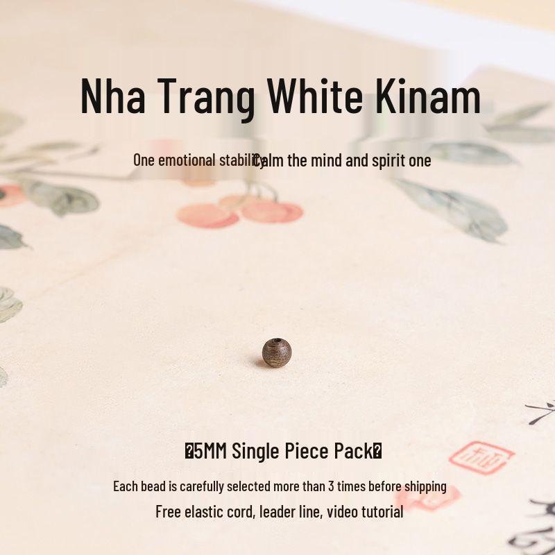 Natural Kynam Agarwood Sink-Grade Loose Beads Bracelet DIY Accessory