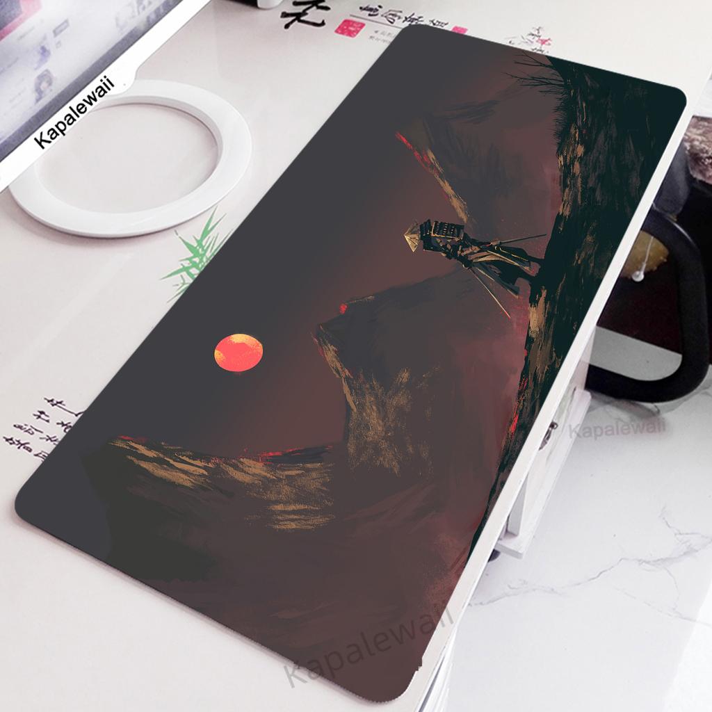 Gamer Mousepad Large Samurai Gaming Mouse Pad Computer Keyboard Pads Locking Edge Mouse Mat XXXL Gaming Mats Xmm Desk Mat