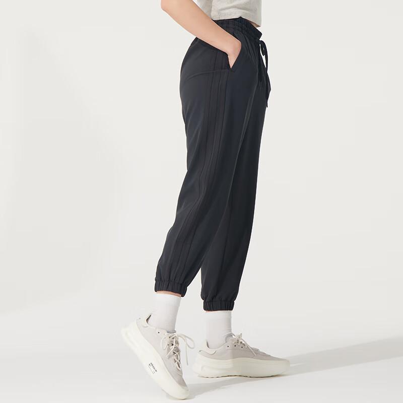 Adidas Lace-Up Versatile Comfortable Simple Casual Pants Women Pants Black JZ2174