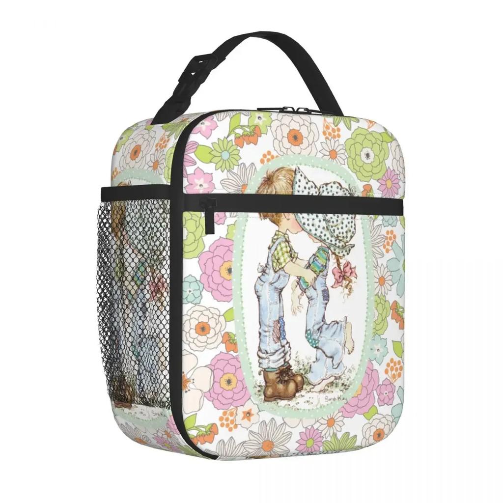 Sarah Kay Girl Country Life Cartoon Thermal Insulated Lunch Bag School Reusable Bento Box Cooler Thermal Food Box