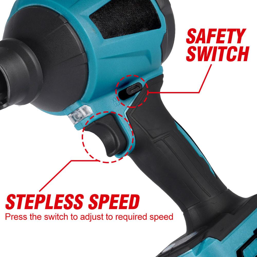 1000W 40000RPM Multifunction Cordless Air Dust Blower Collector Inflator and Deflator with 5Nozzles For Battery