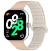 Silicone Strap for Xiaomi Redmi Watch 4 / Xiaomi Smart Band 8 Pro / Xiaomi Smart Band 9 Pro, Beige / White