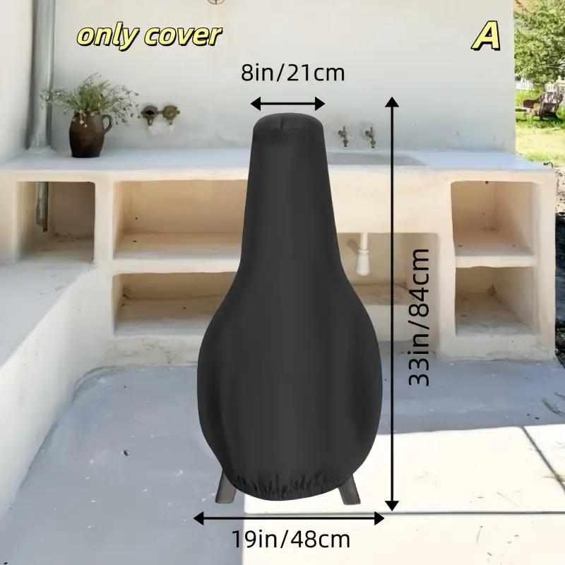 Robuste Outdoor-Kamin- und Feuerstellenabdeckung - Winddichte Oxford-Gewebeheizung mit Kordelzugverschluss, Allwetter-Terrassenheizungsabdeckung