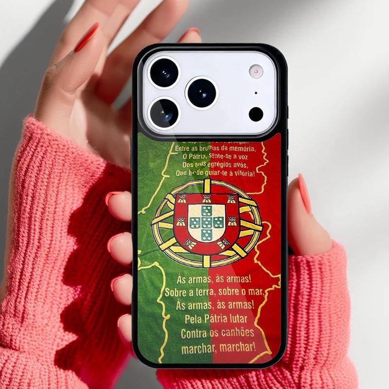 Portugal National Flag Phone Case for iPhone 17 Air 16e 15 14 13 Pro Max Back Cover for 12 11 Pro Coque
