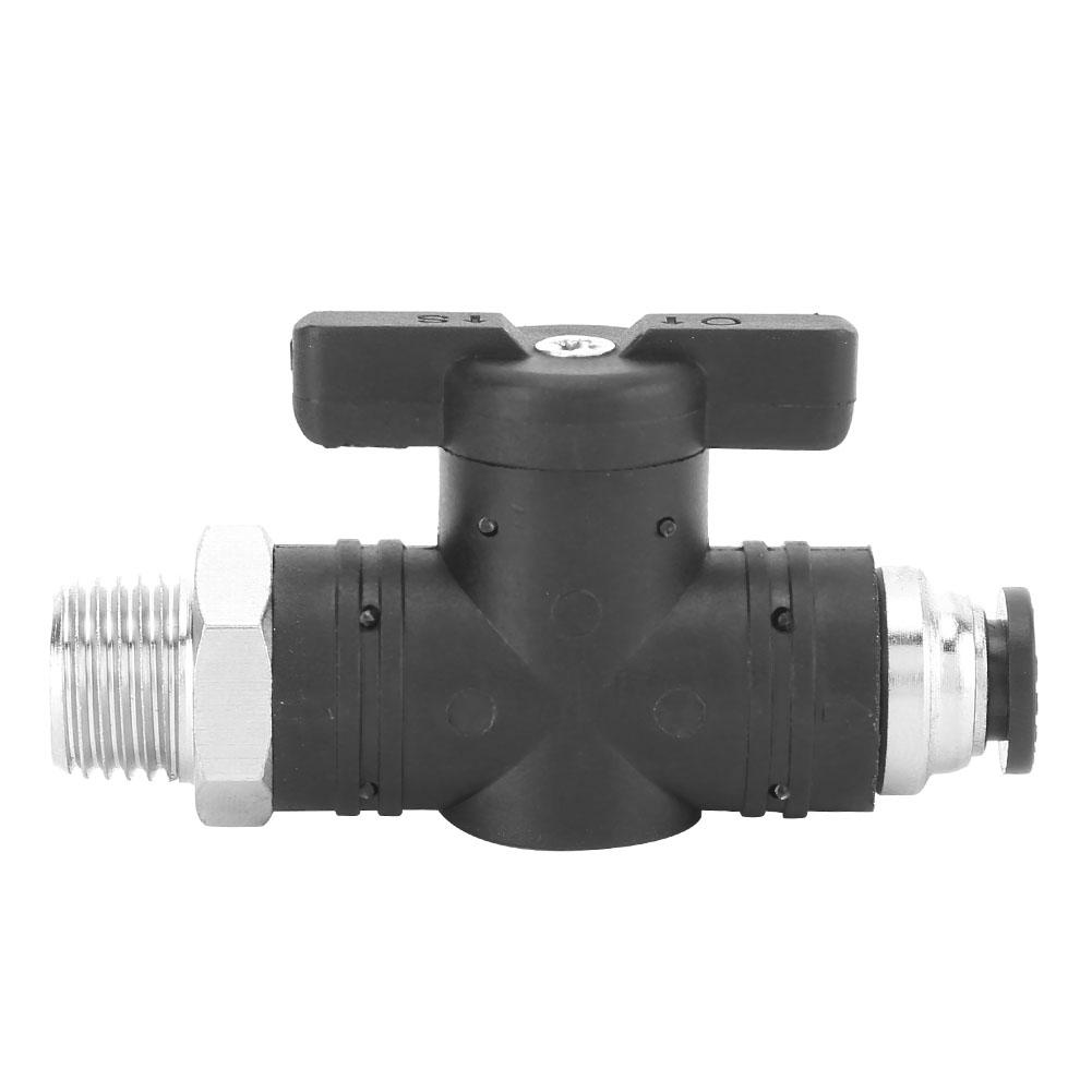 6mm Tube OD BSPP Male Thread Pneumatic Hand Valve Quick Connector with Manual SwitchBC602