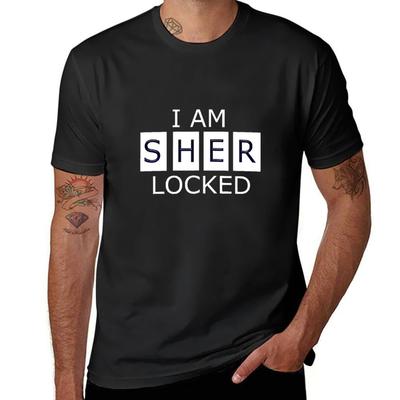 EU SOU SHER - Camiseta T-shirt com Cadeado para um menino oversized engraçadas personalizadas masculinas estampadas hip hop