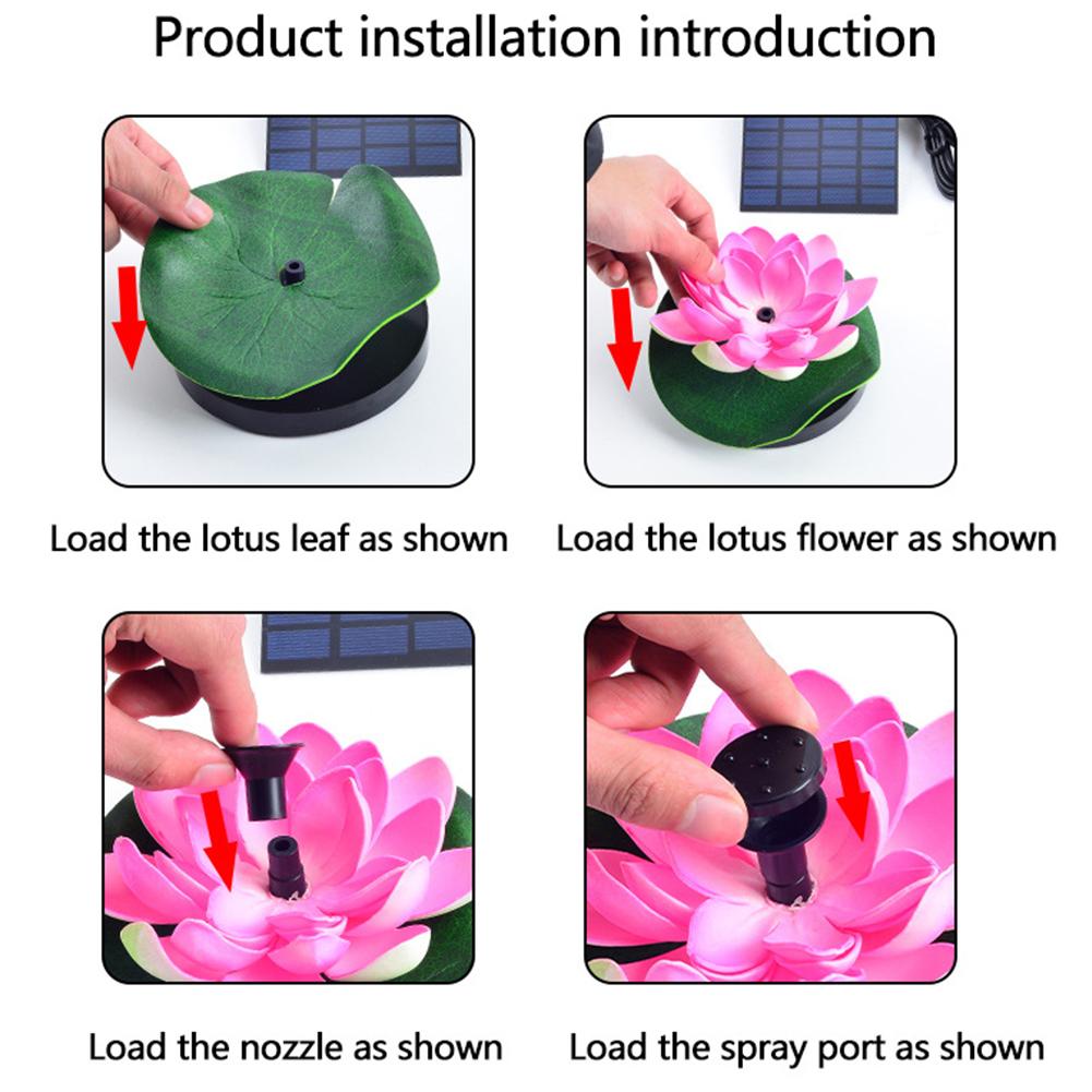 Floating Lotus Light Solar Powered Lotus Lamp With 6 Floating Light Waterproof Colors Lotus RGB Z7L7