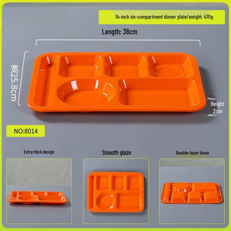 A5 Food-Grade Melamine Divided Serving Plate