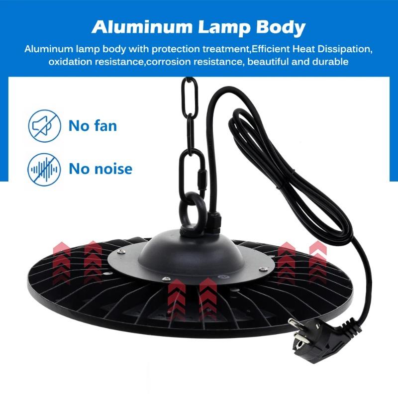 100W 150W 200W 6500K LED High Bay Light High Brightness Industrial Lighting Workshop Warehouse Garage LED Lamp AC180-260V