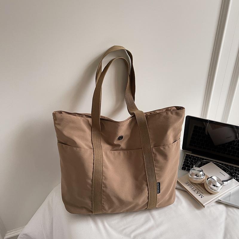 

Korea Fashion Large Capacity Canvas Shopping Bag Women s Casual Solid Color Handheld Large Bag Travel Shoulder Bag Cloth Bag хаки