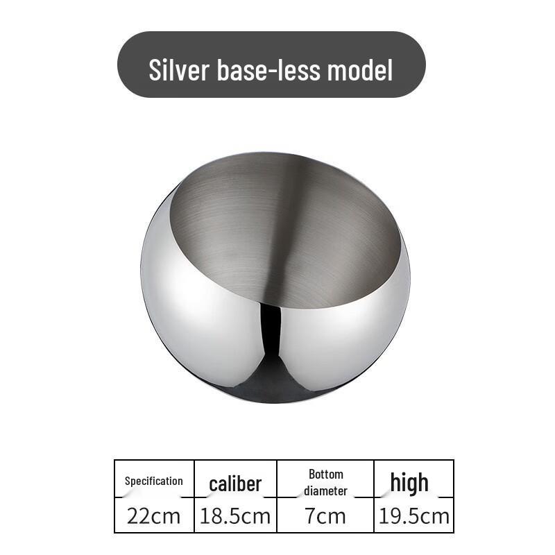 22cm Stainless Steel Lidded Slanted Sauce Bowl