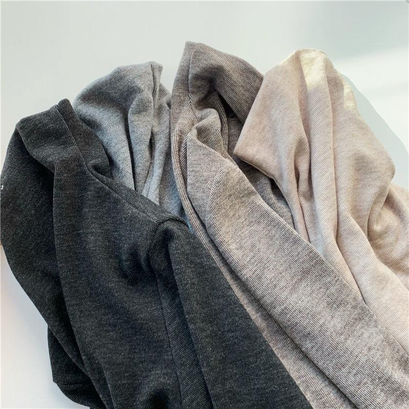 Women's Fleece-Lined Slim-Fit Long Sleeve Base Layer Top - Warm, Half-High Neck, Solid Color, Versatile, Autumn/Winter Style.