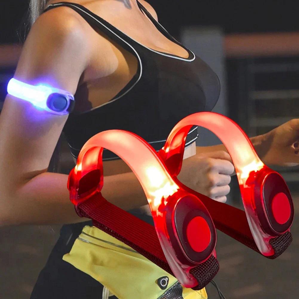 LED Light Up Armband Adjustable Wearable Running Arm Belt Glow The Dark for Running Walking Cycling Concert Roller Skates Light