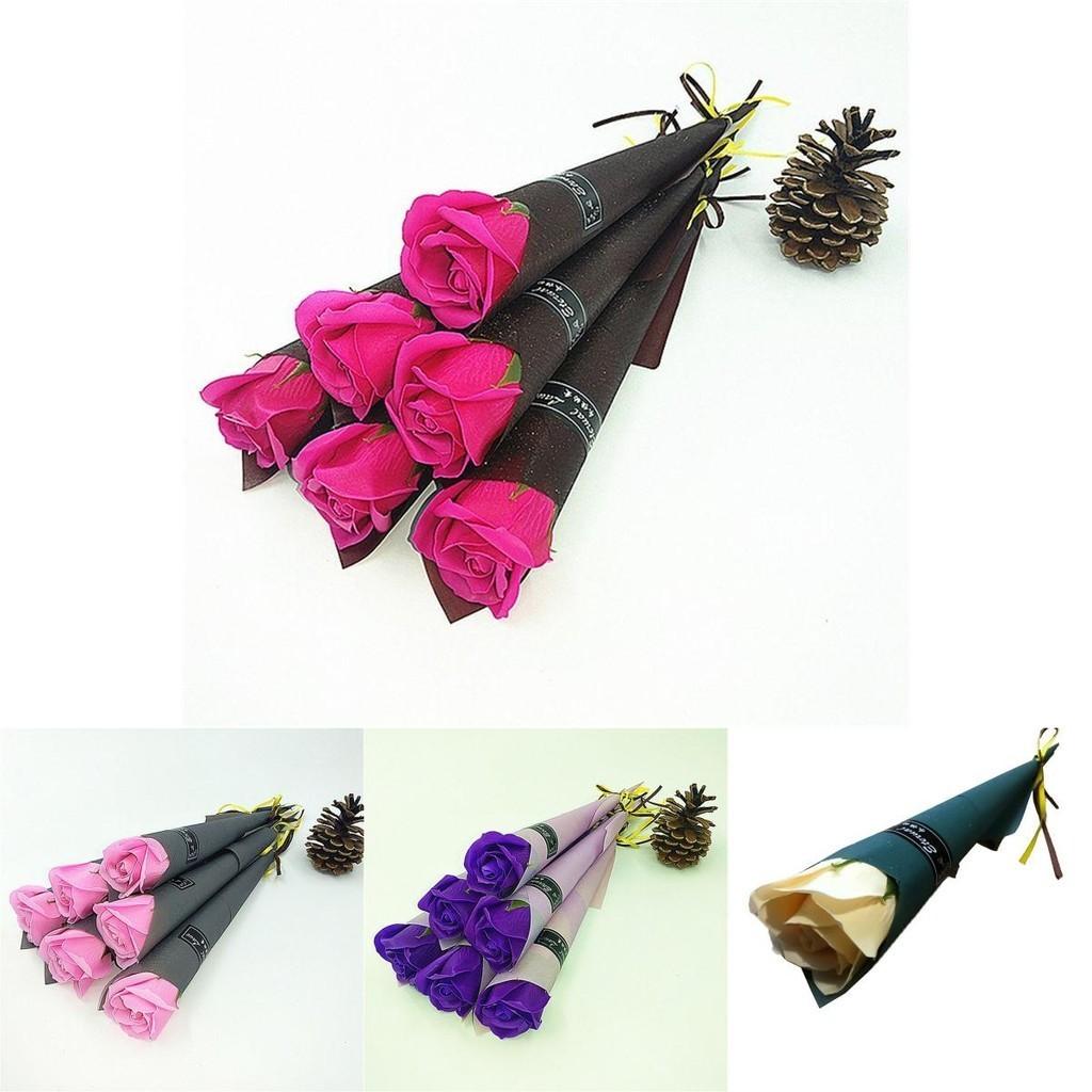 Bucurând de un aspect elegant, Trandafirul de Săpun Floare Eternă Buchet Singur Perfect Pentru Cadouri de Ziua de Naștere și de Ziua Îndrăgostiților