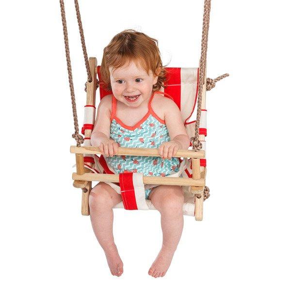 Wooden canvas bucket seat