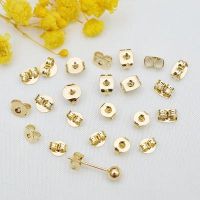 14K Gold-Filled Butterfly Earrings Components: Studs, Hooks, Backs, and Pins.