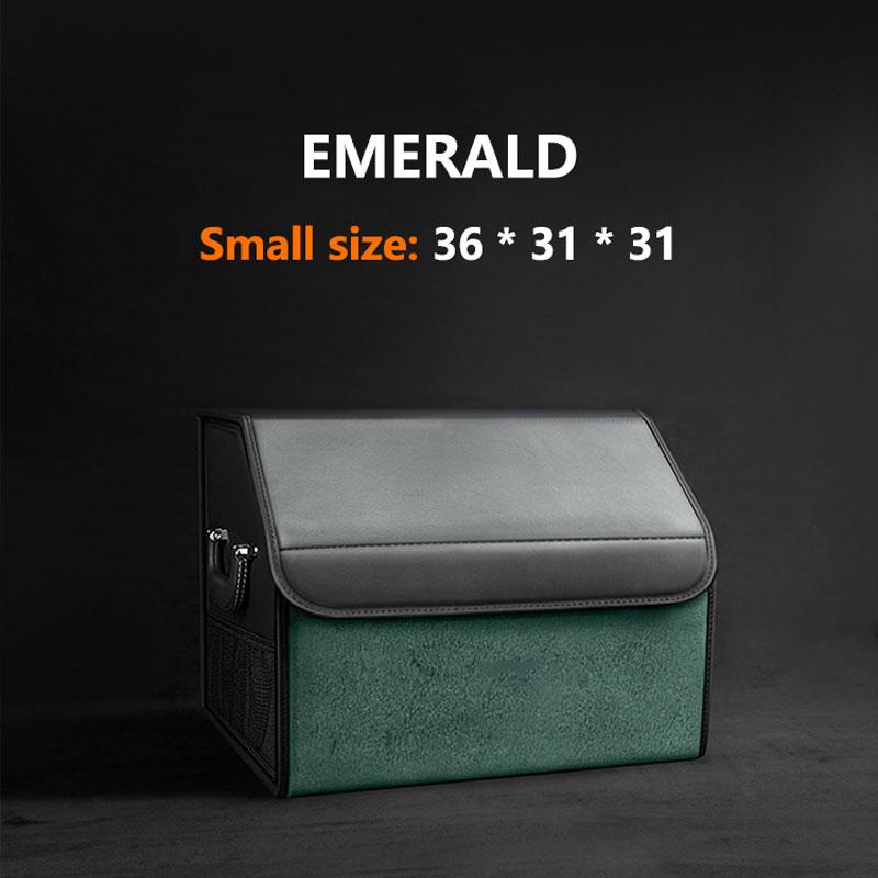 Car Suede Trunk Organizer Large Capacity Leather Foldable Storage Box Portable Multifunctional Tool Organizer Car Accessories