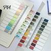 Morandi Color Page Markers Index Sticker Tabs with Built-in Scale Ruler, Transparent Portable Ruler Set PET Markers, Compact Writable Book Labels for