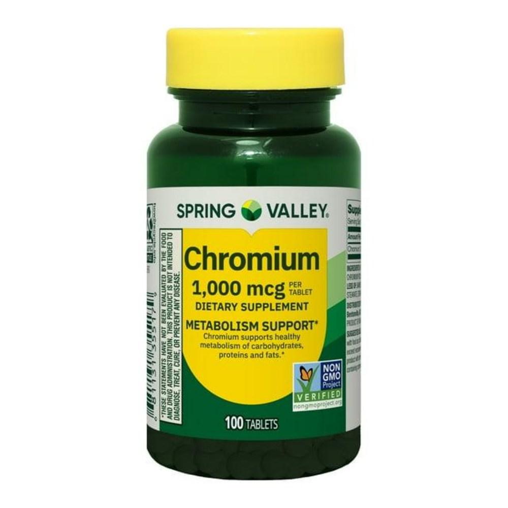 Spring Valley Chromium Picolinate 1000mcg 1 Pcs 100 Tablets