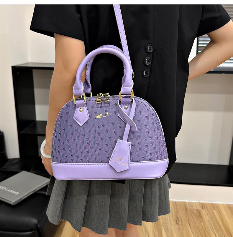 Women's Vintage 2025 Ostrich Pattern Large Capacity Handbag - Single Shoulder/Crossbody