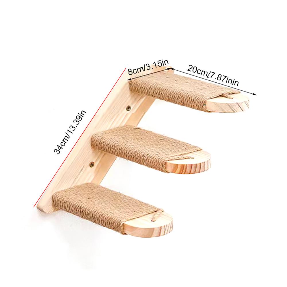 Cat Climbing Shelf Wall Mounted Sturdy Cat Climbing Steps Cat Stairway Cat Climbing Shelf Space-Saving Cat Stairs & Steps For