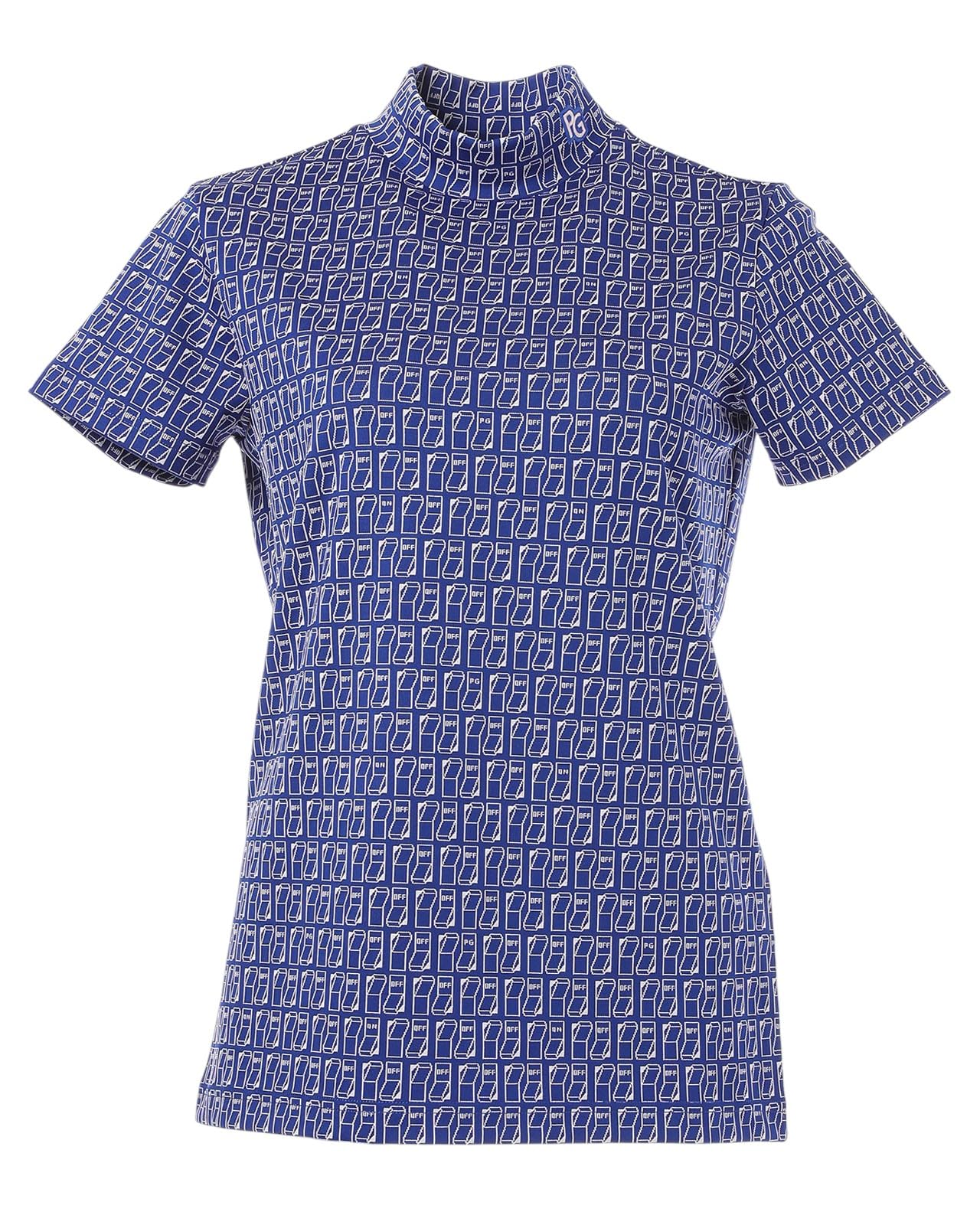 

shirt UV switch Golf base 1 [PEARLY GATES] Women s short-sleeved high-neck (moisture-wicking, quick-drying, protection, pattern) / / 055-5167402