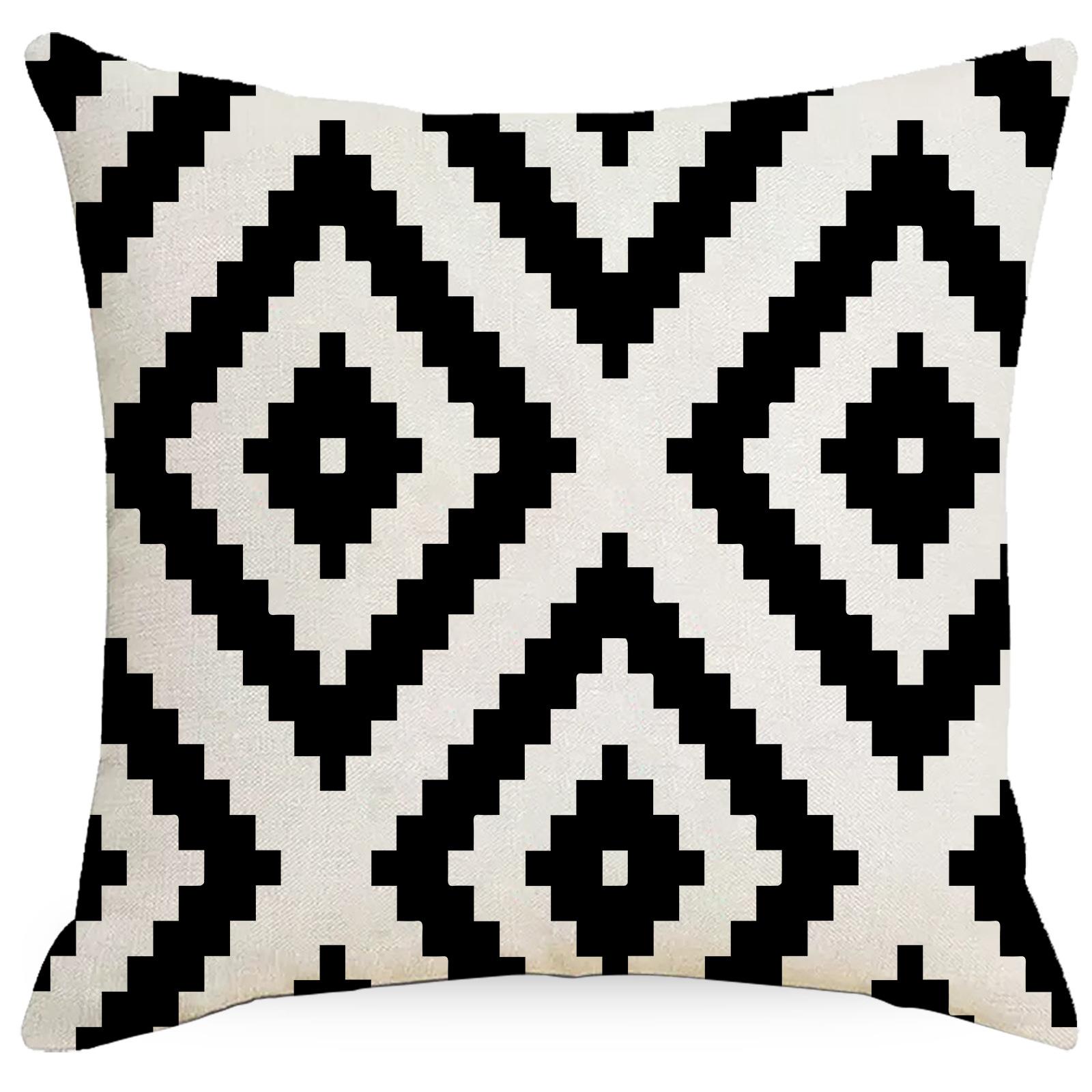 

Чорно-білий геометричний візерунок наволочка для домашньої диванної подушки 45*45см 45*45