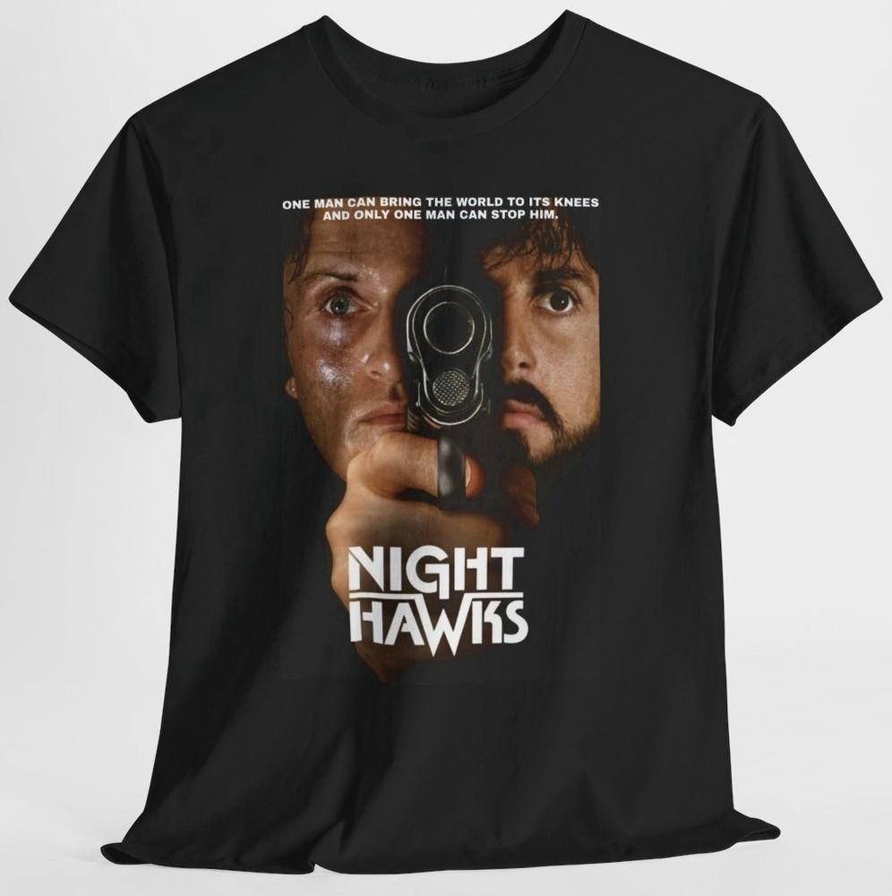 Night Hawks T Shirt - 80s Stallone Crime Thriller Classic Tee - Rutger Hauer Unisex T-Shirt