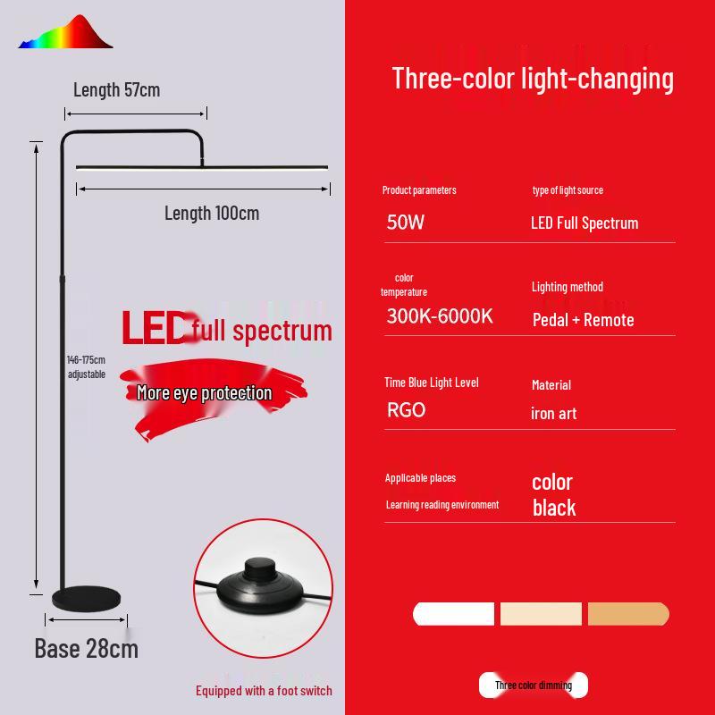 Full Spectrum Eye-Protection Study Floor Lamp for Children and Students