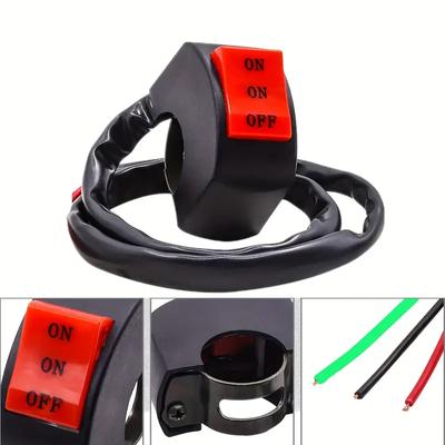 LED Headlight Switches Far Near Three Line Motorcycle Handlebar Switch Button Driving Light Switch Motorbike Switch Button